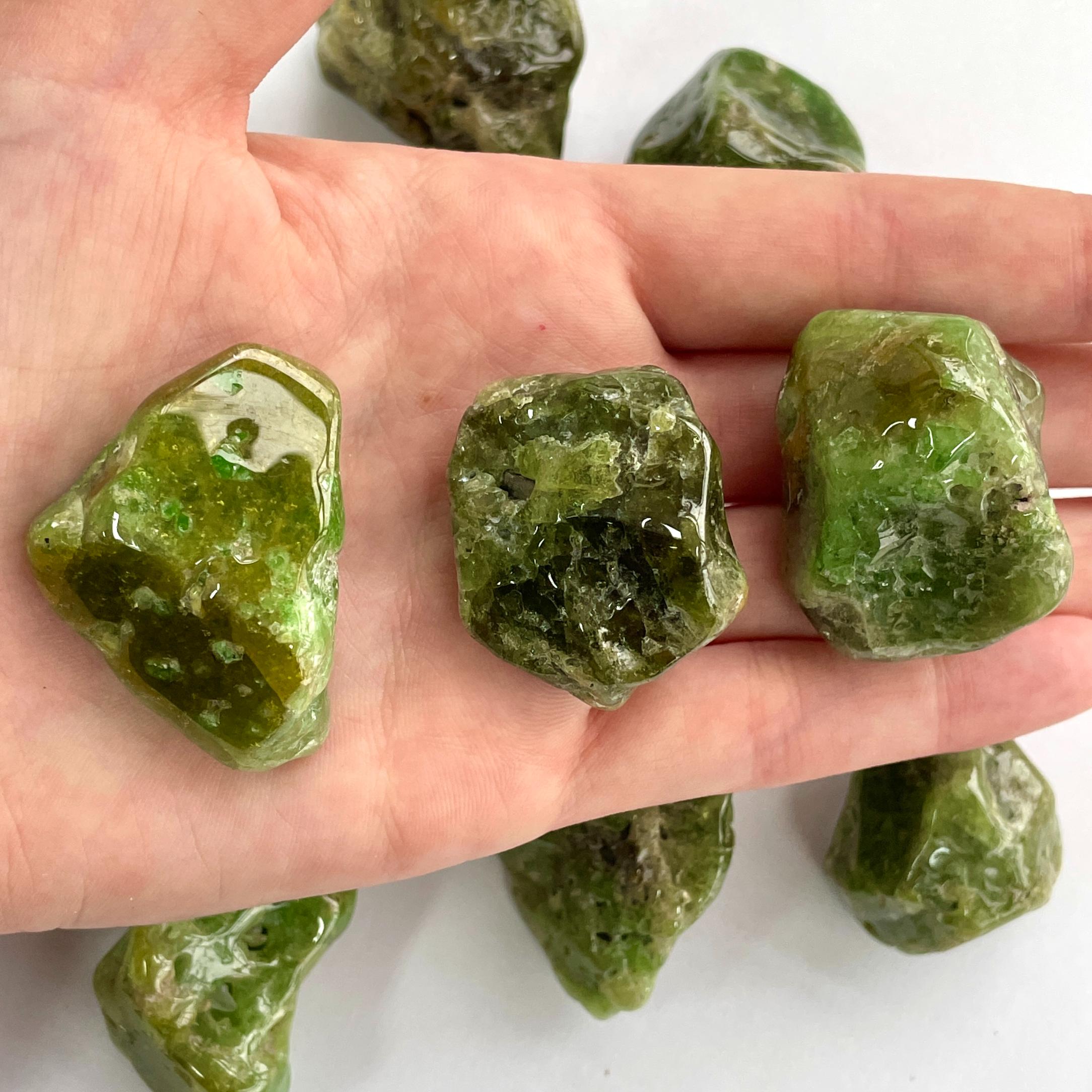 Green Garnet A Grade Polished Freeform - Small