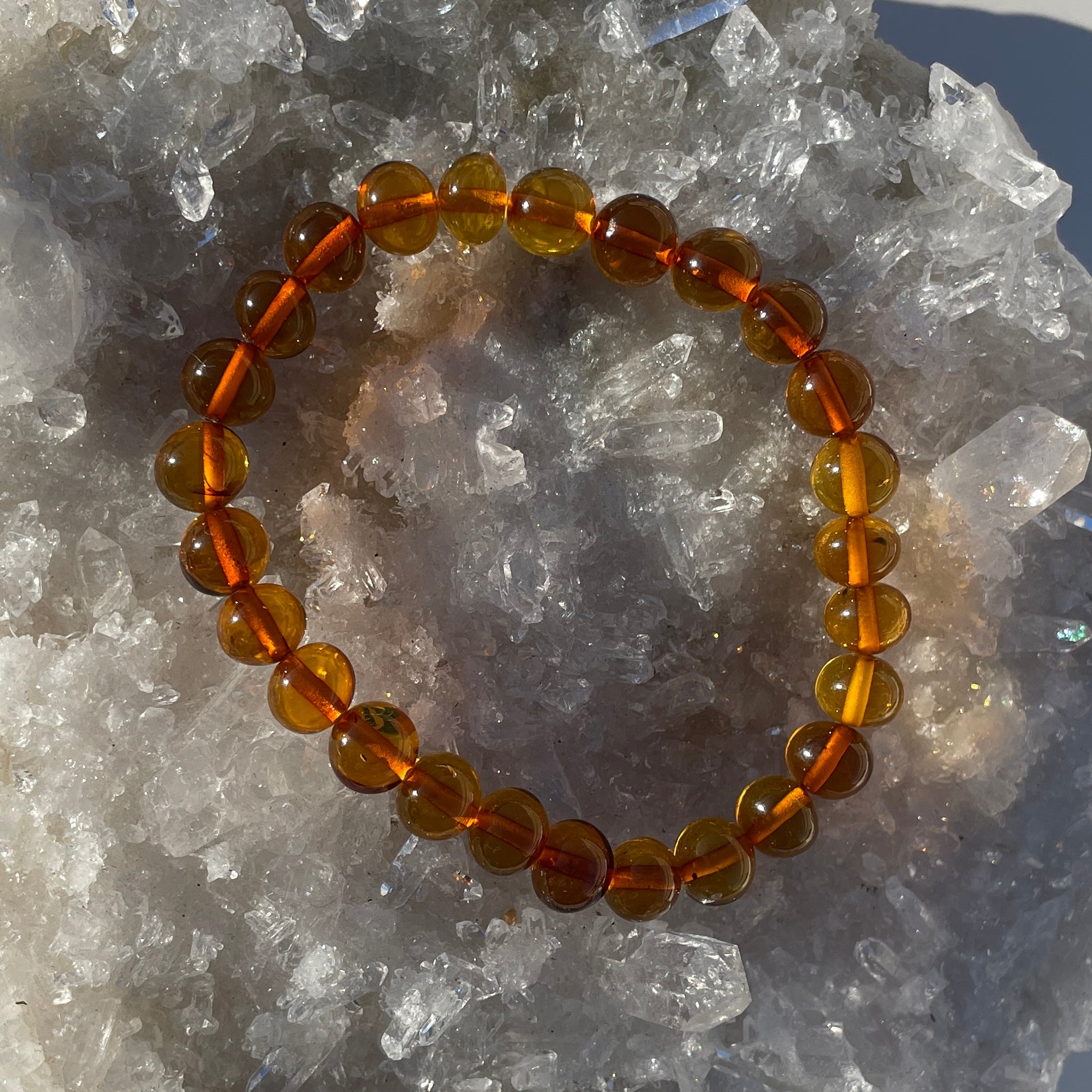 Amber Freeform Beads Bracelet - Style A