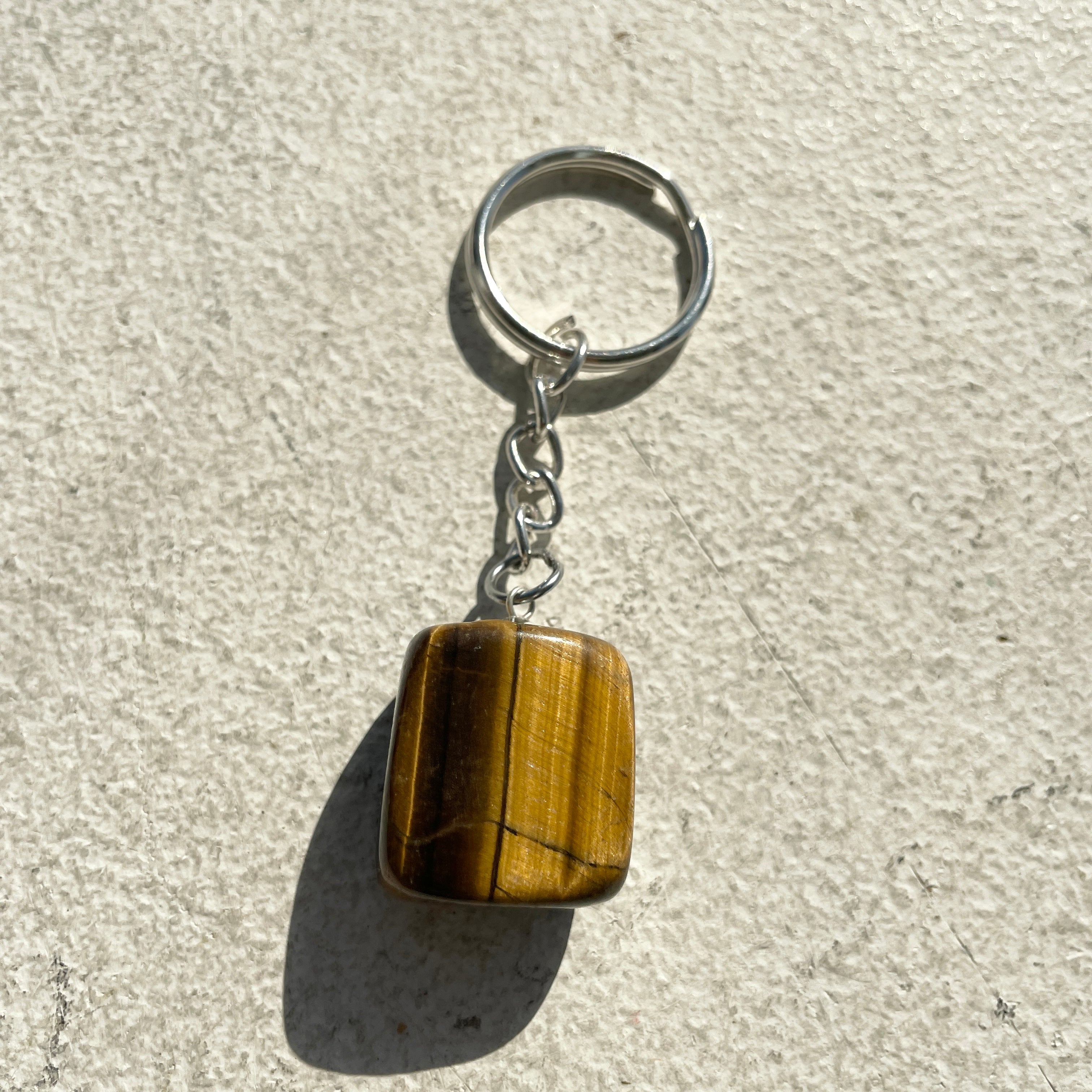 Tumbled Key Chain - Tigers Eye