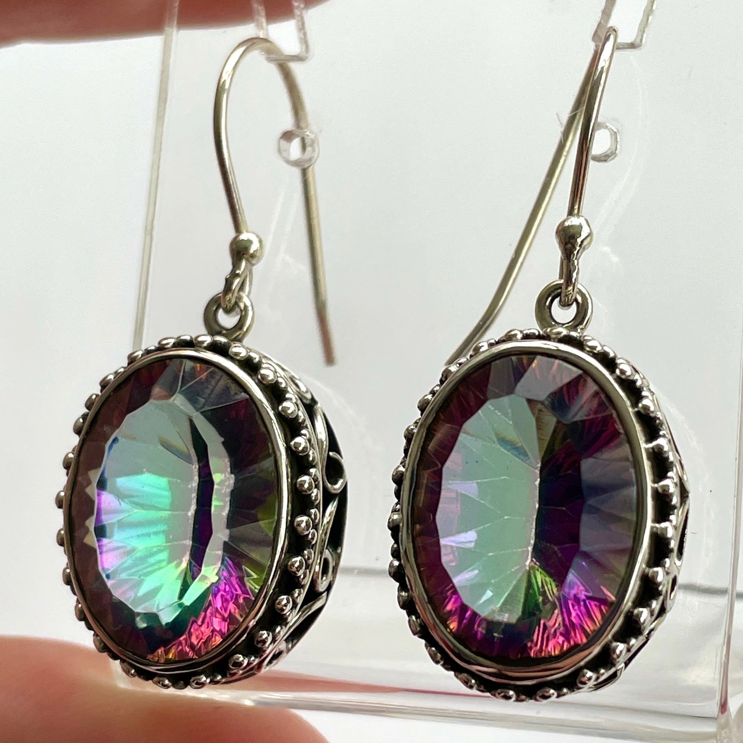Mystic Topaz Earrings - Oval