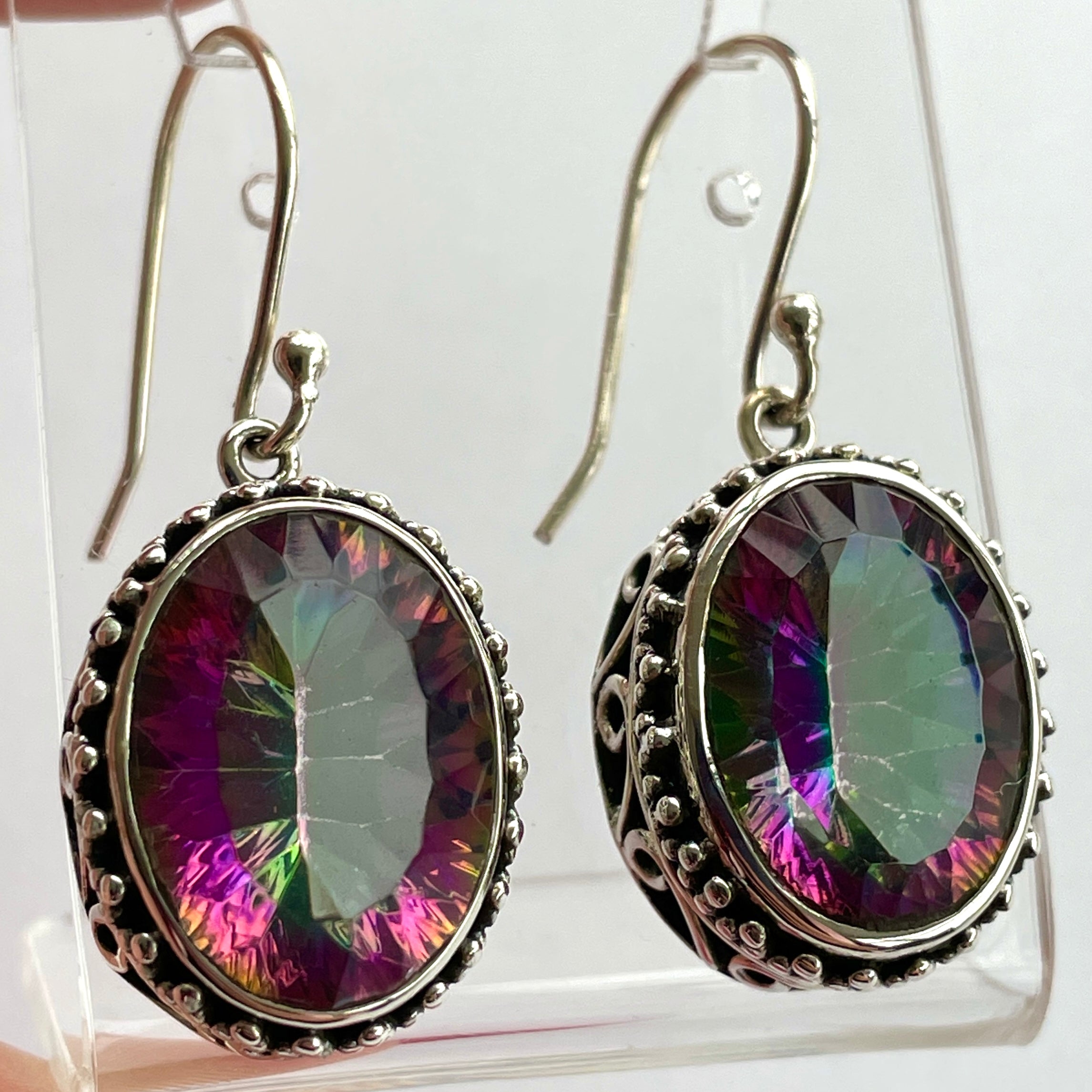 Mystic Topaz Earrings - Oval