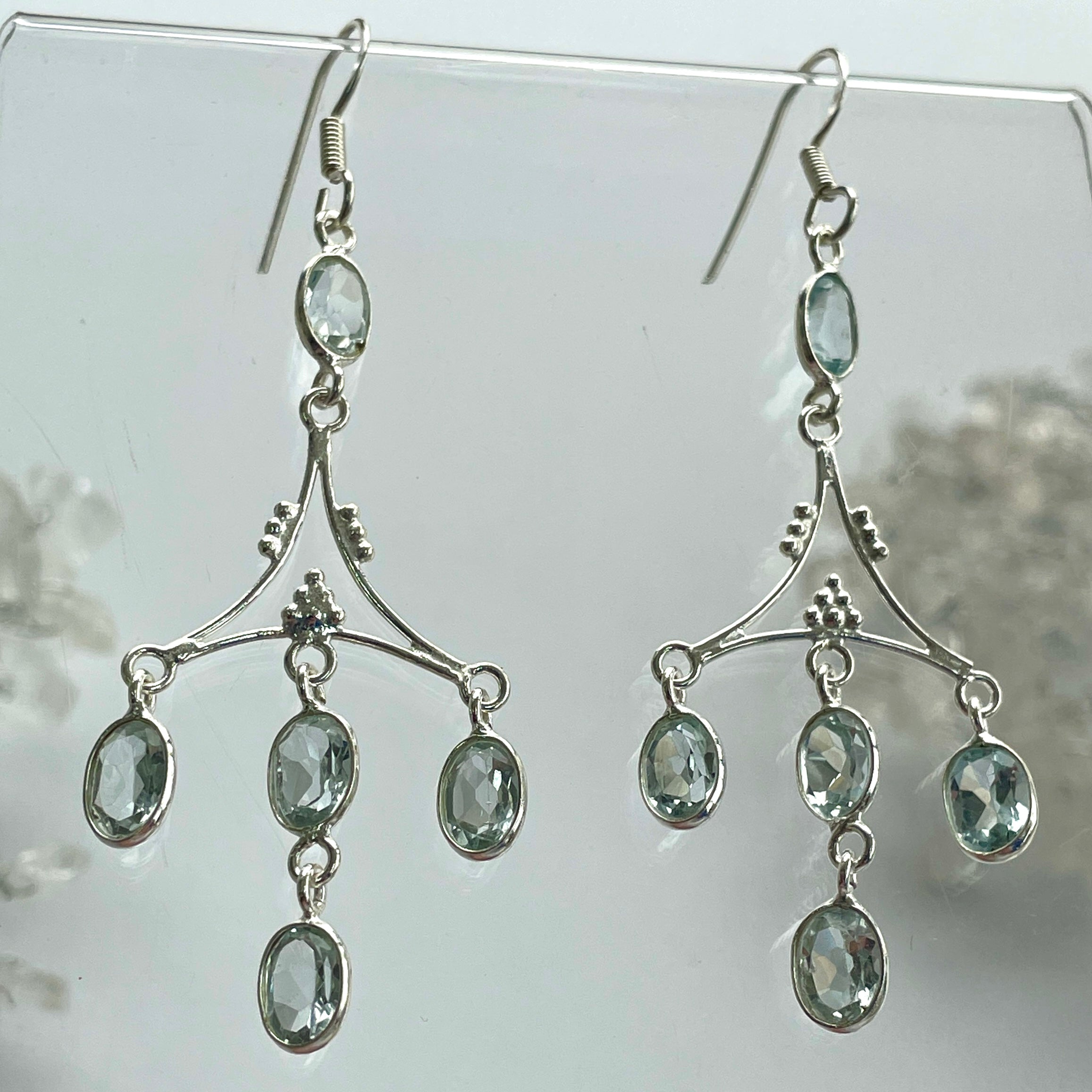 Blue Topaz Earrings - D
