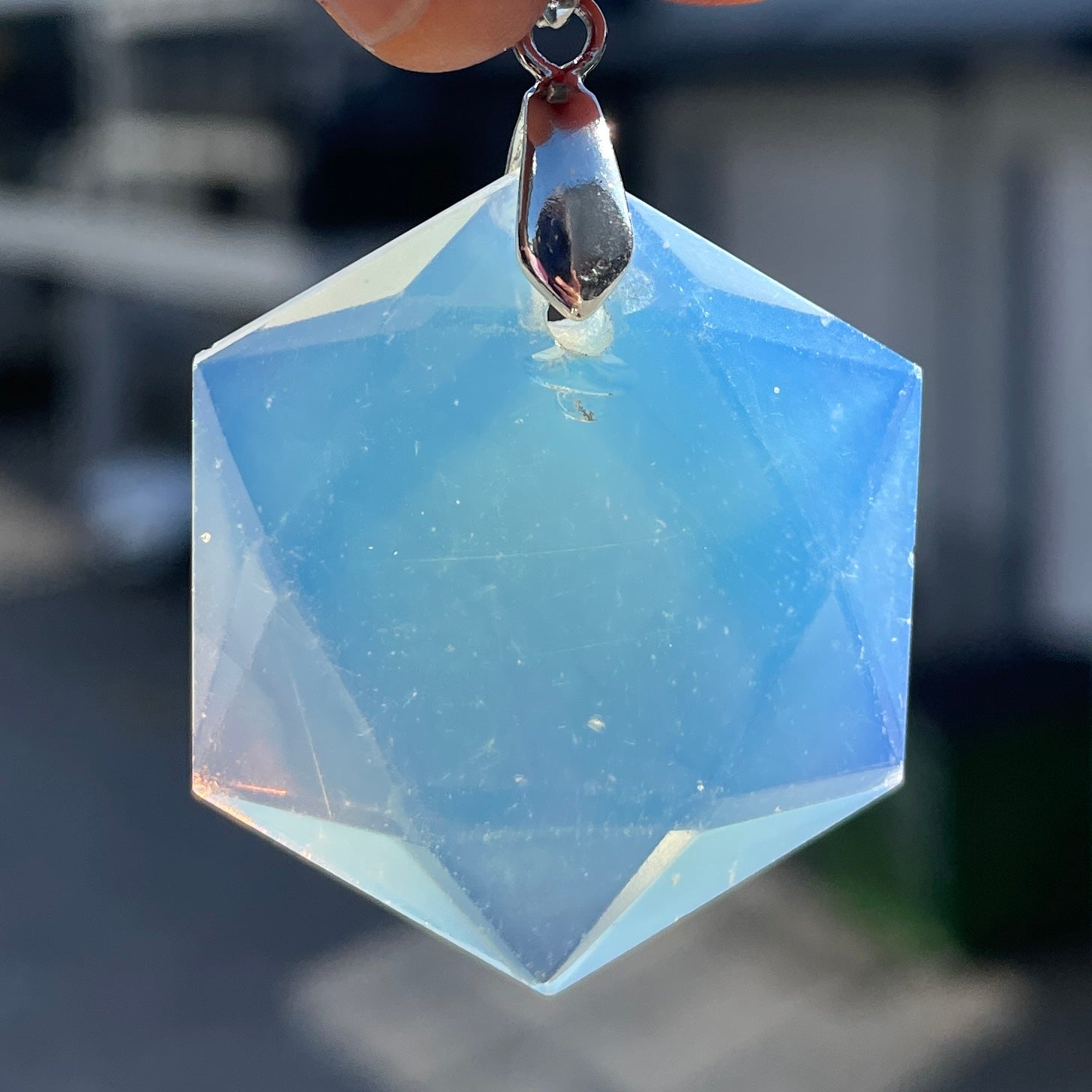 Opalite Hexagonal Pendant