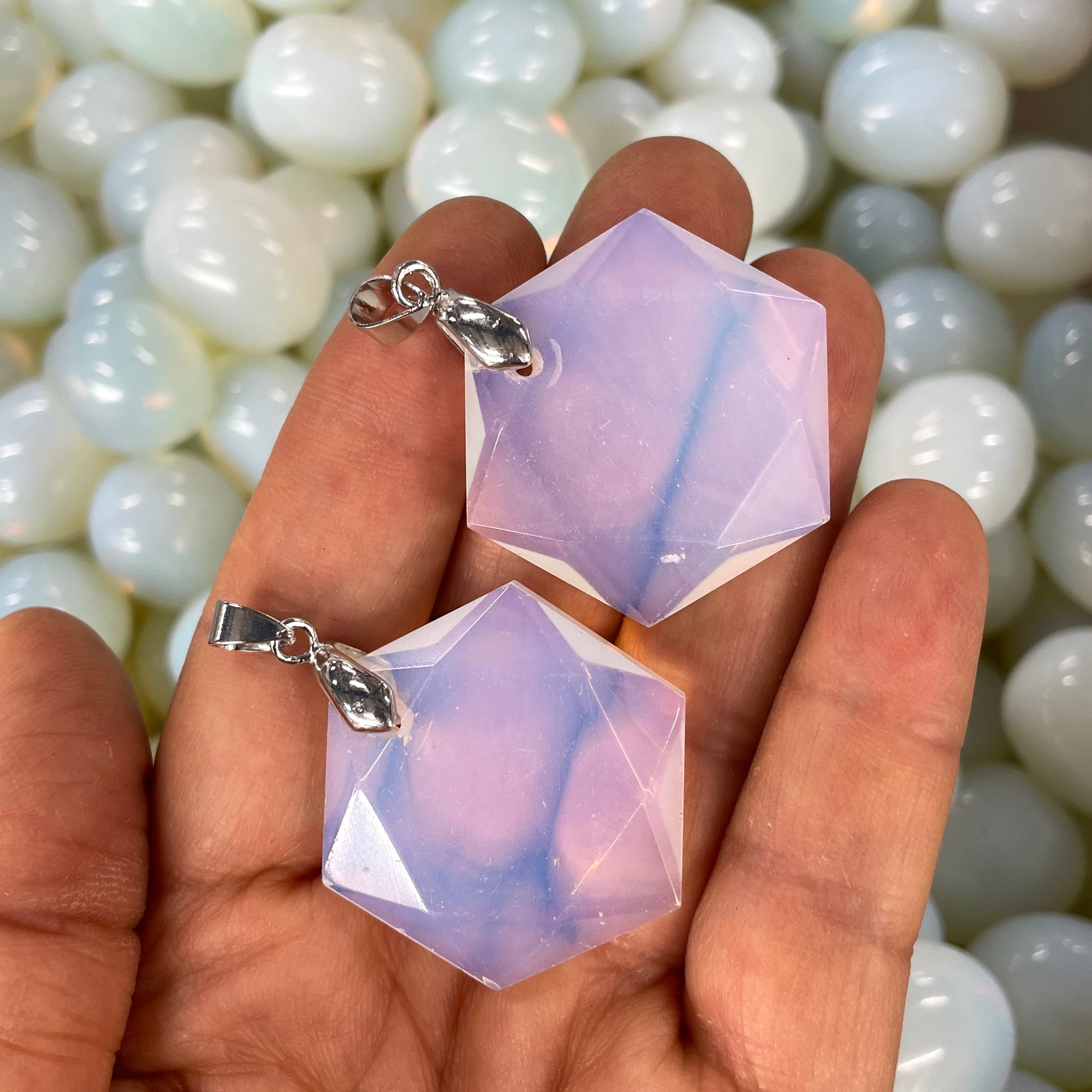 Opalite Hexagonal Pendant