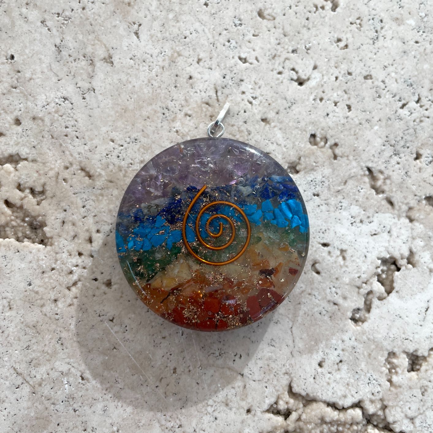 Orgonite Chakra Pendant - Circle