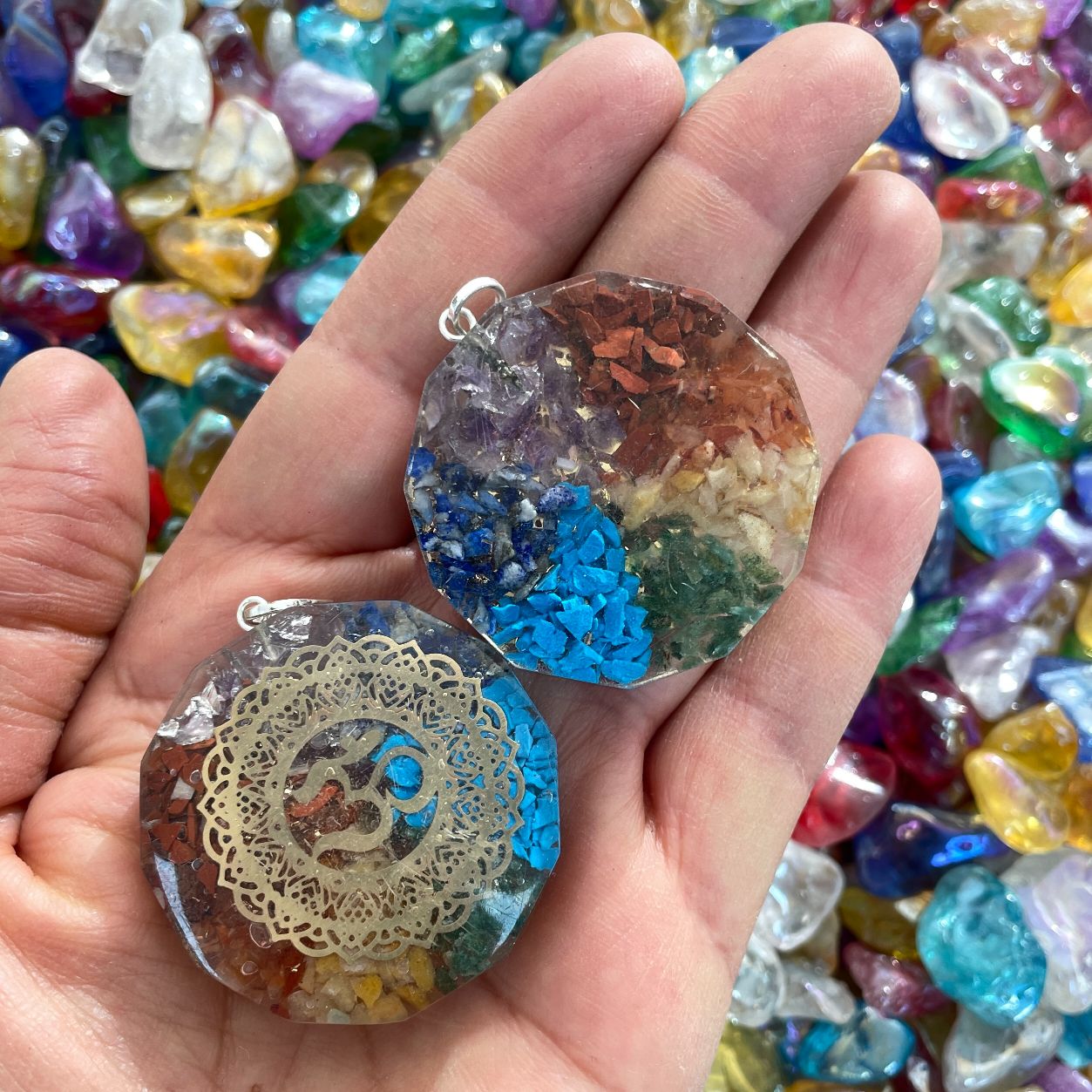 Orgonite Chakra Pendant - 12 Sided