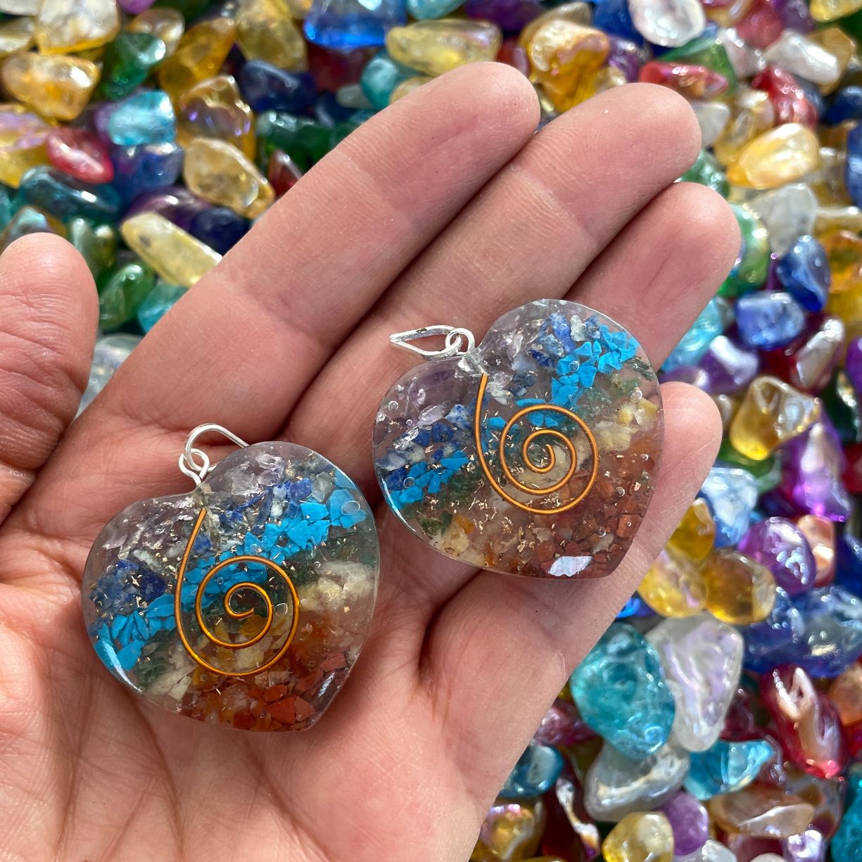 Orgonite Chakra Pendant - Heart