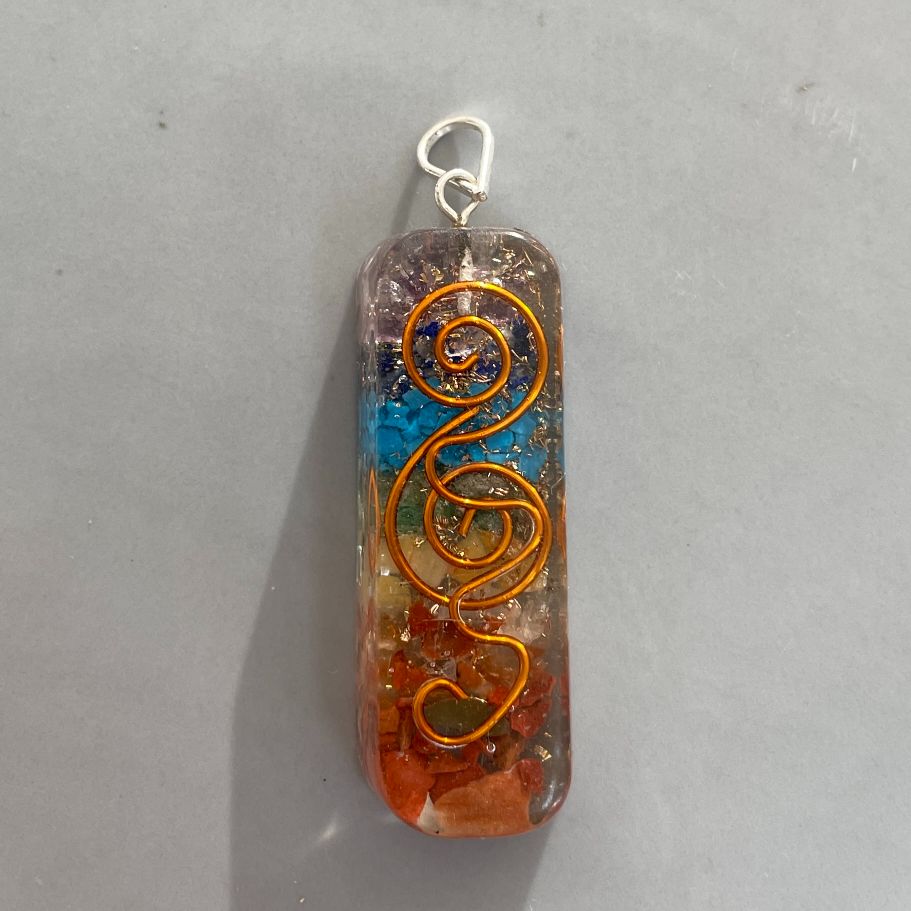 Orgonite Chakra Pendant - Rectangle