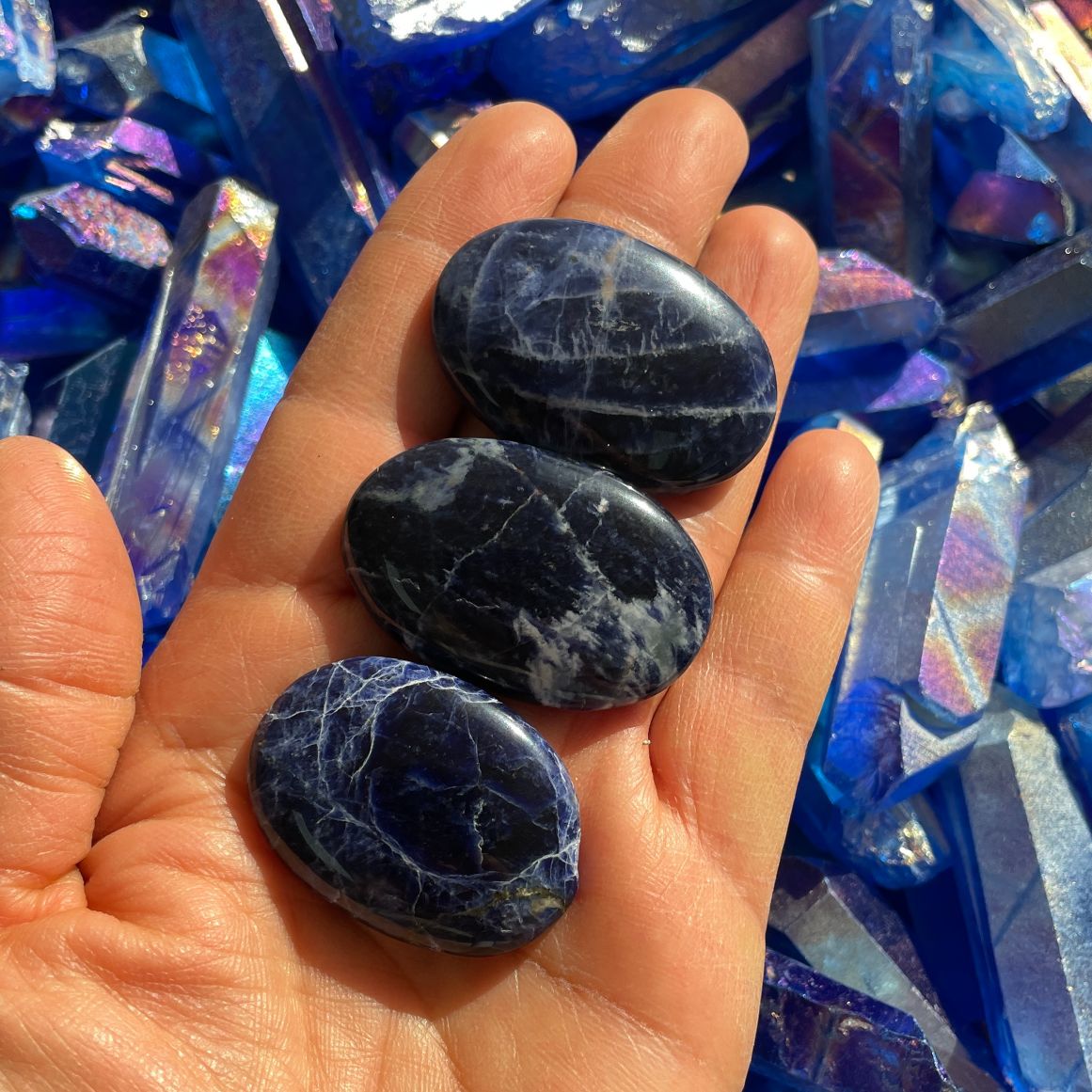 Sodalite - Small Palm Stone (IN)