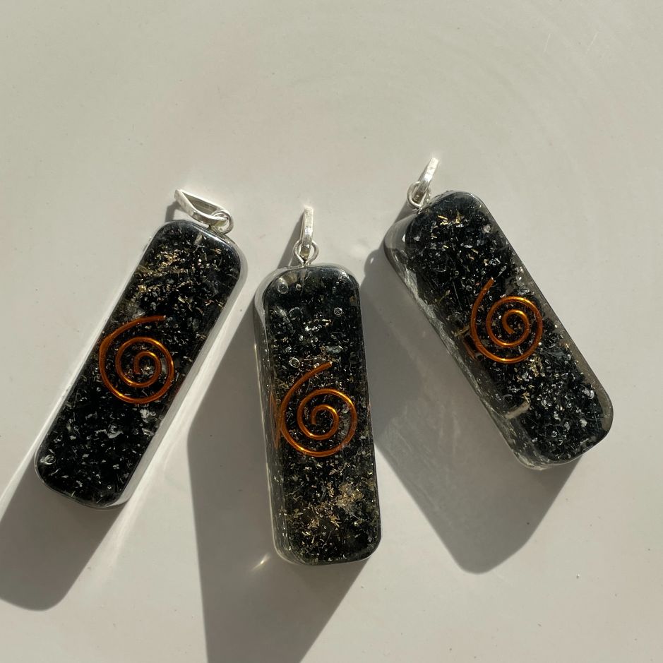 Orgonite Black Tourmaline Pendant - Rectangle