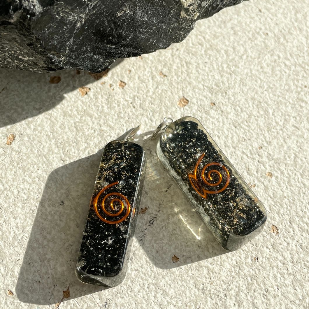 Orgonite Black Tourmaline Pendant - Rectangle
