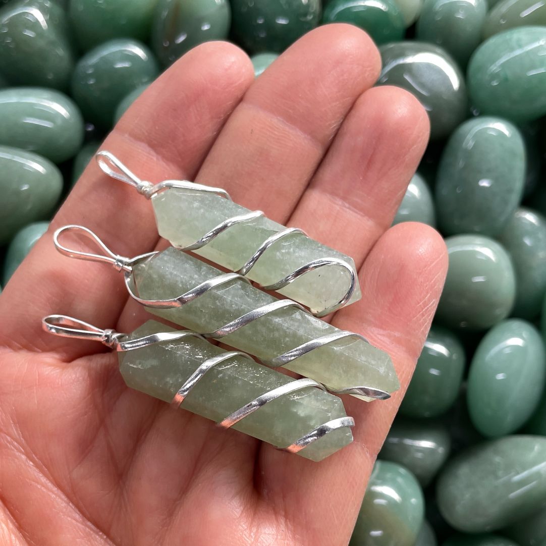 Green Ave - Wire Wrapped DT Point Pendant