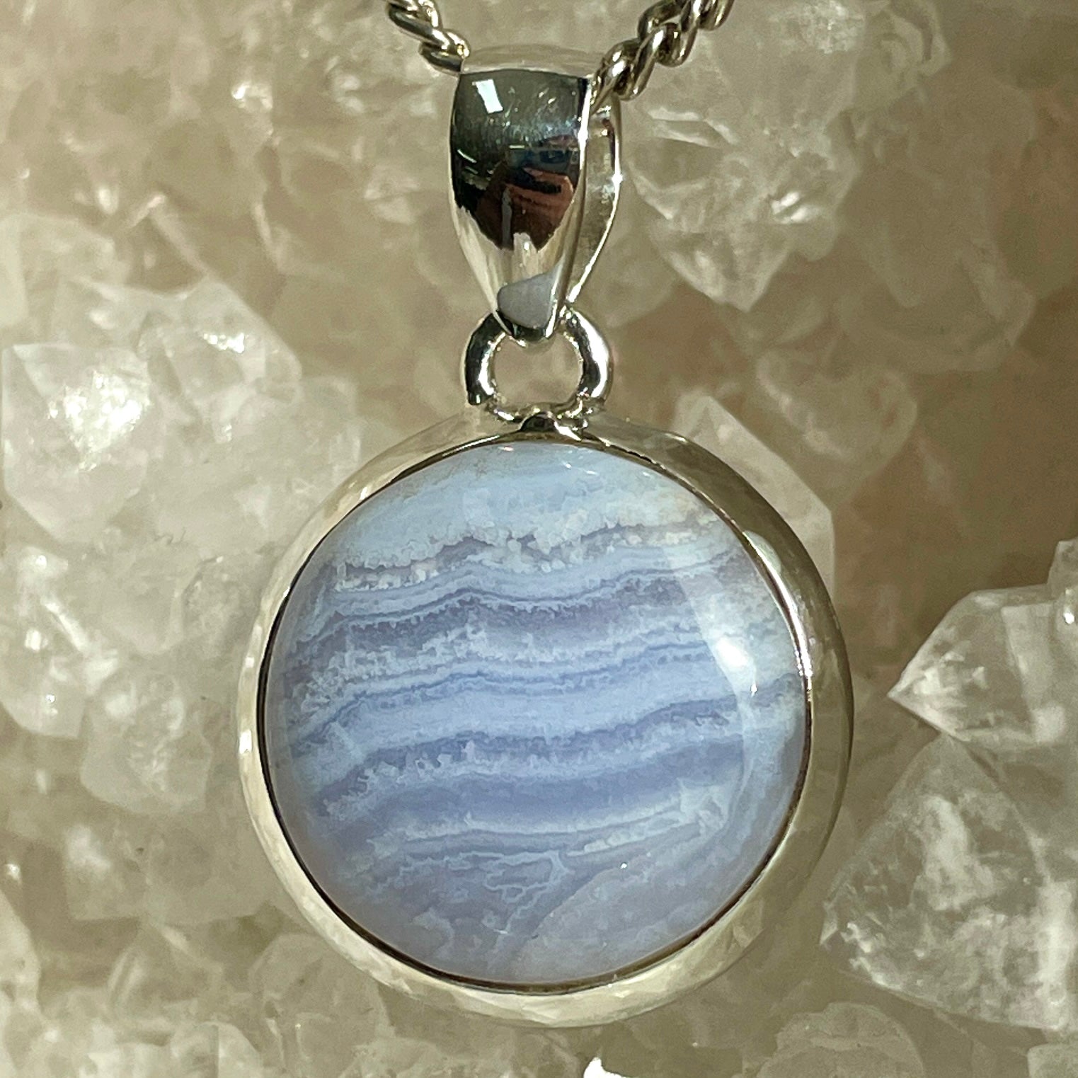 Blue Lace Silver Pendant - SP79