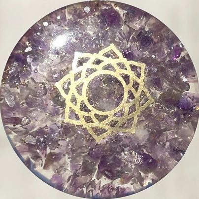 Orgonite Amethyst Pendant - Circle