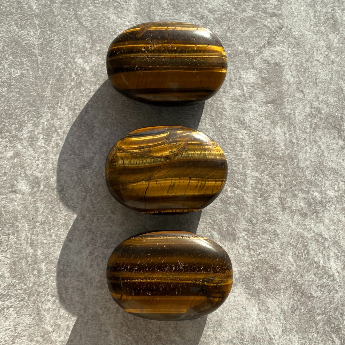 Tigers Eye Palm Stone - 6cm