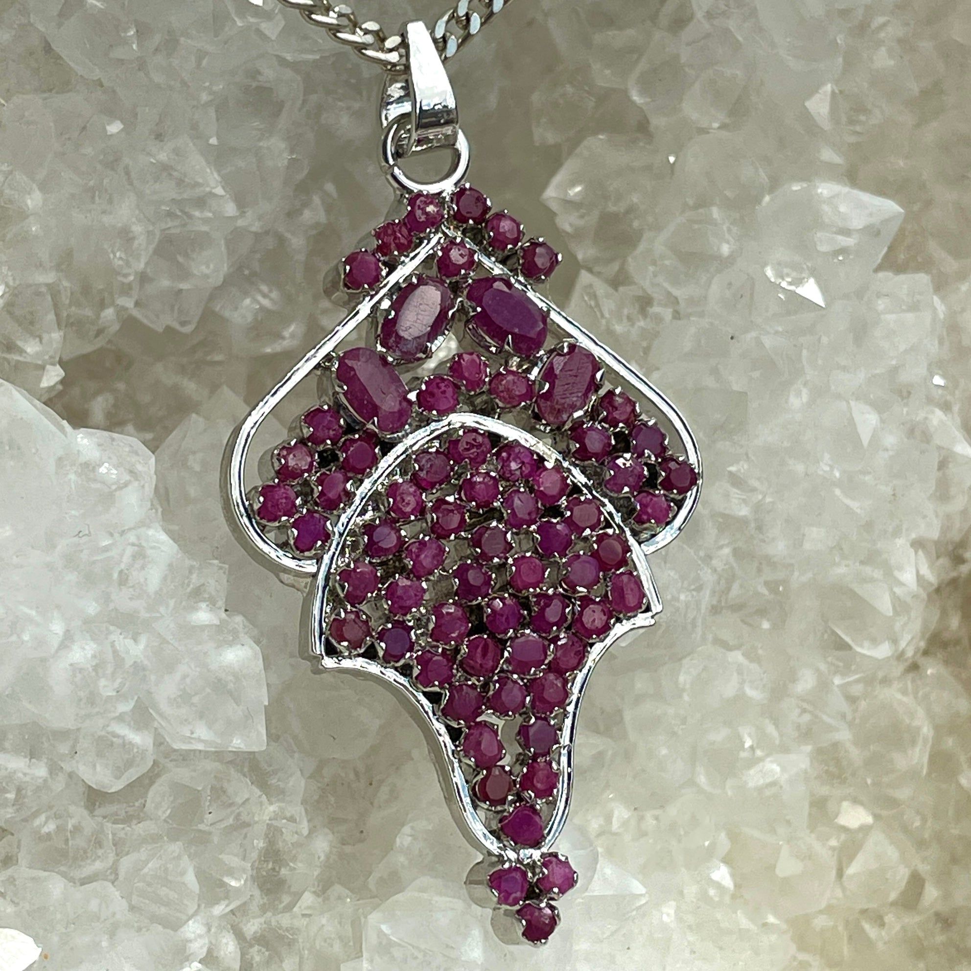 Ruby Silver Pendant Large - SP85