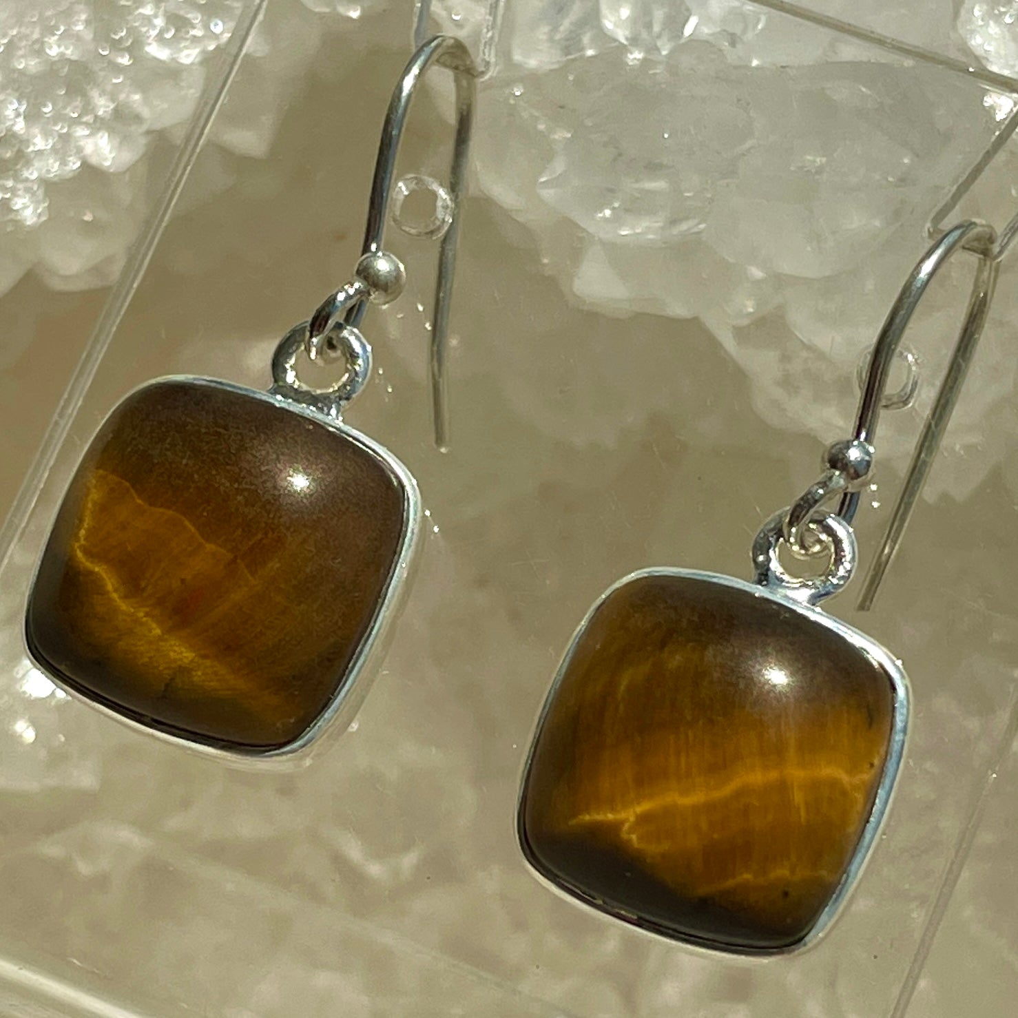 Tigers Eye Earrings - B