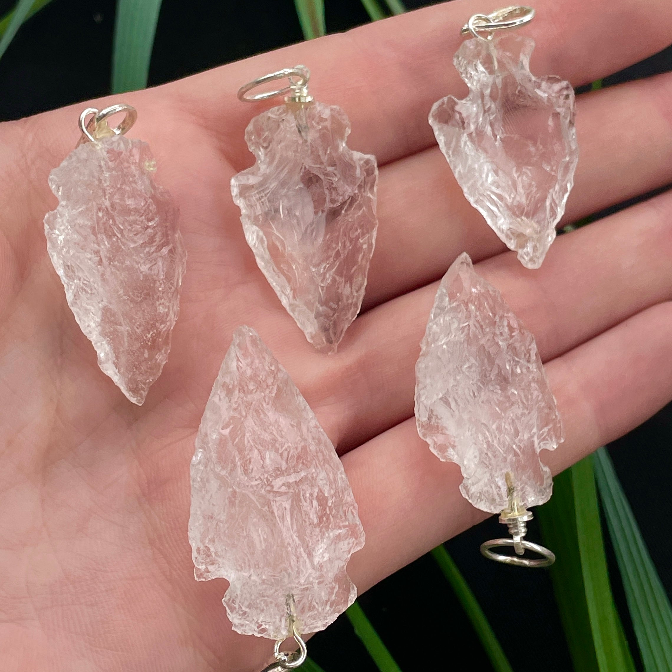Arrowhead Pendant Clear Quartz