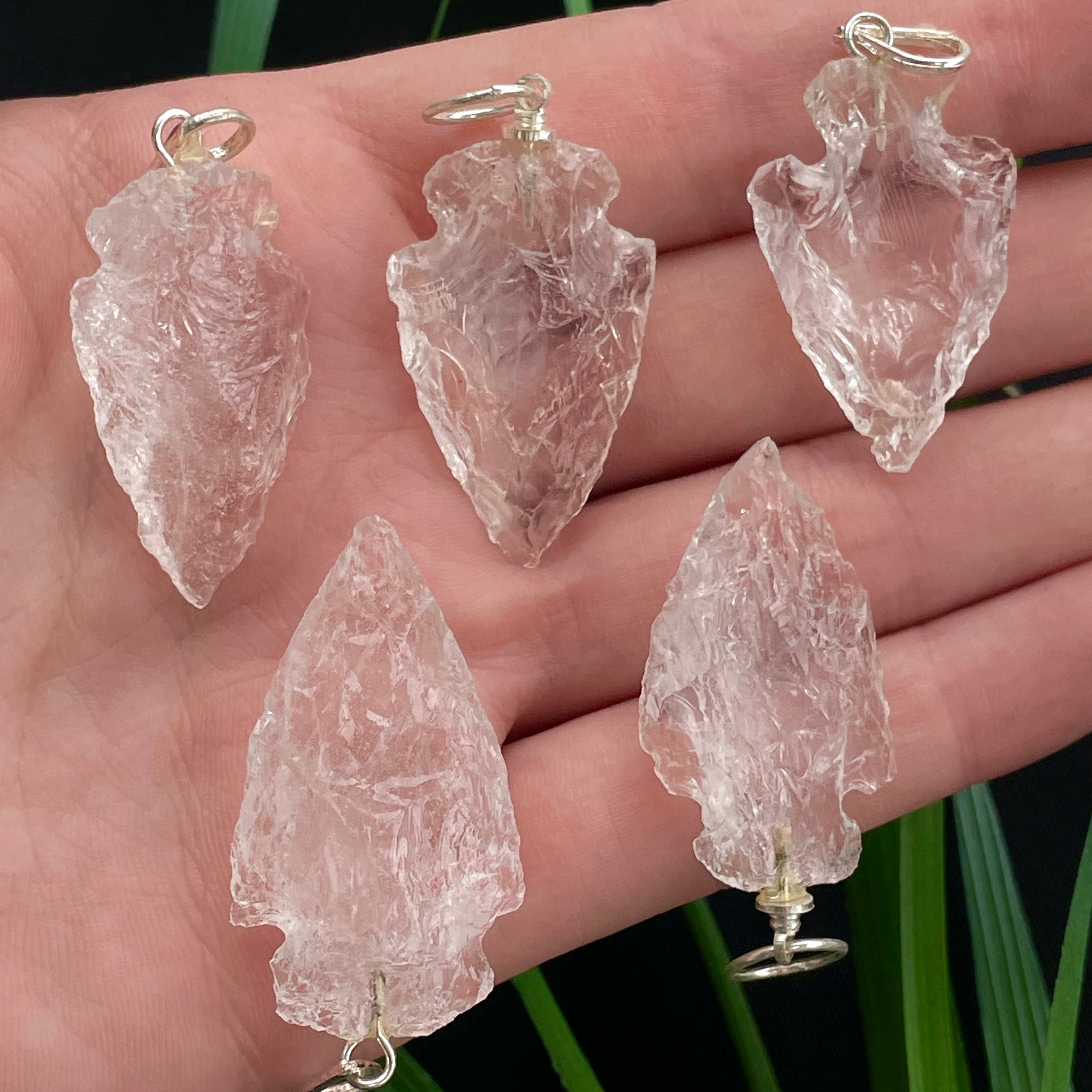 Arrowhead Pendant Clear Quartz