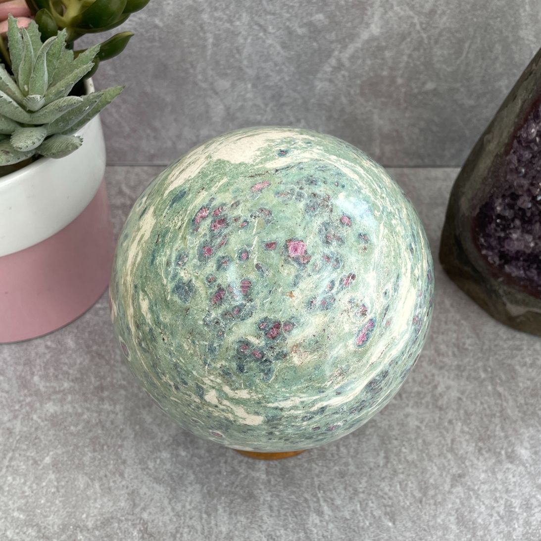 Ruby In Fuchsite - Large Sphere - 03