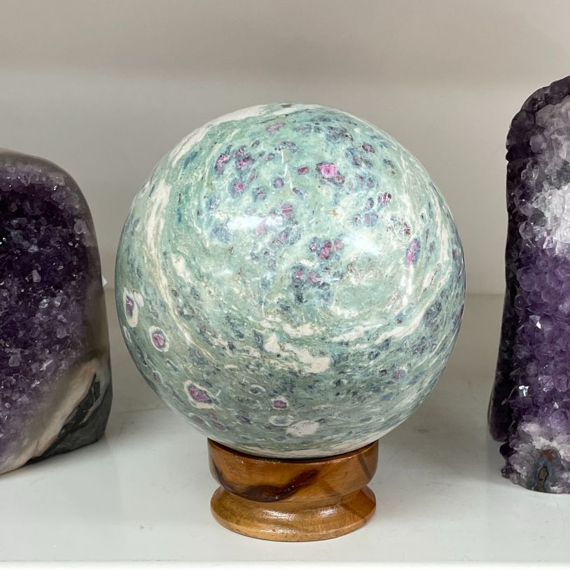 Ruby In Fuchsite - Large Sphere - 03