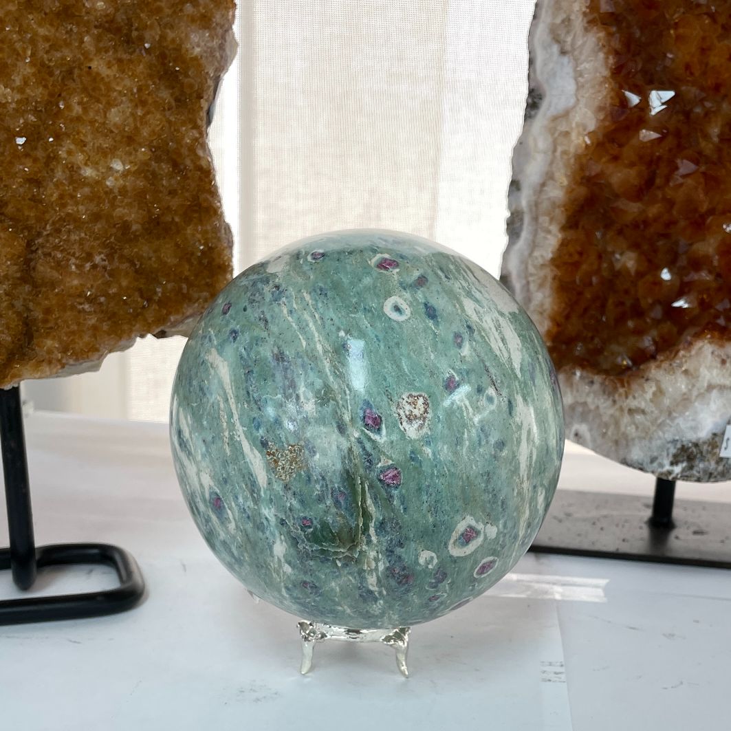 Ruby In Fuchsite - Large Sphere - 03