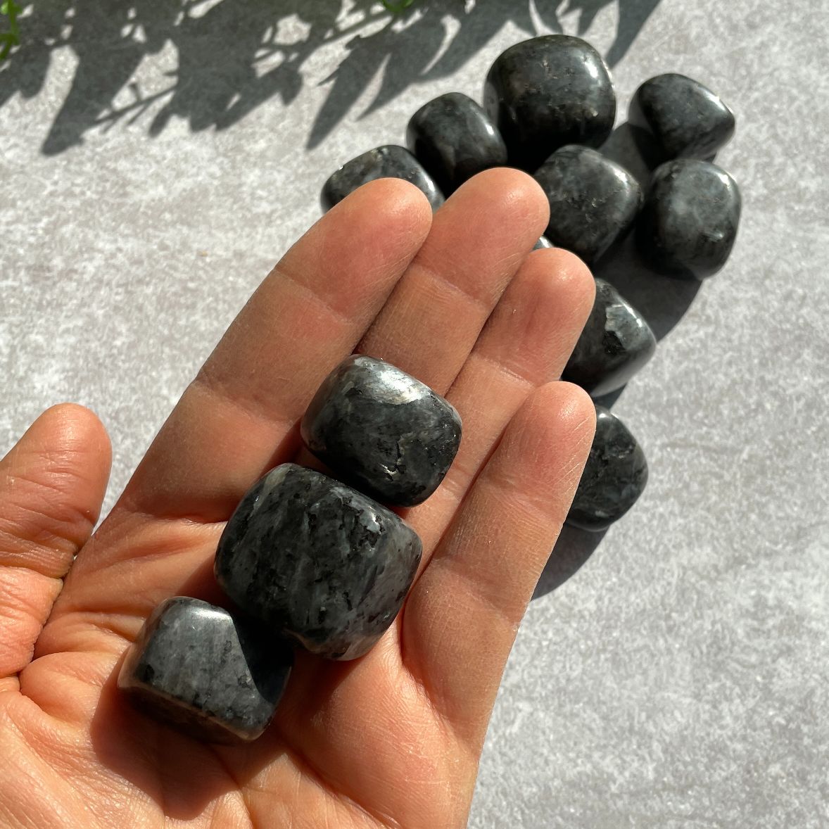 Larvikite Tumbled (IN) - 250g