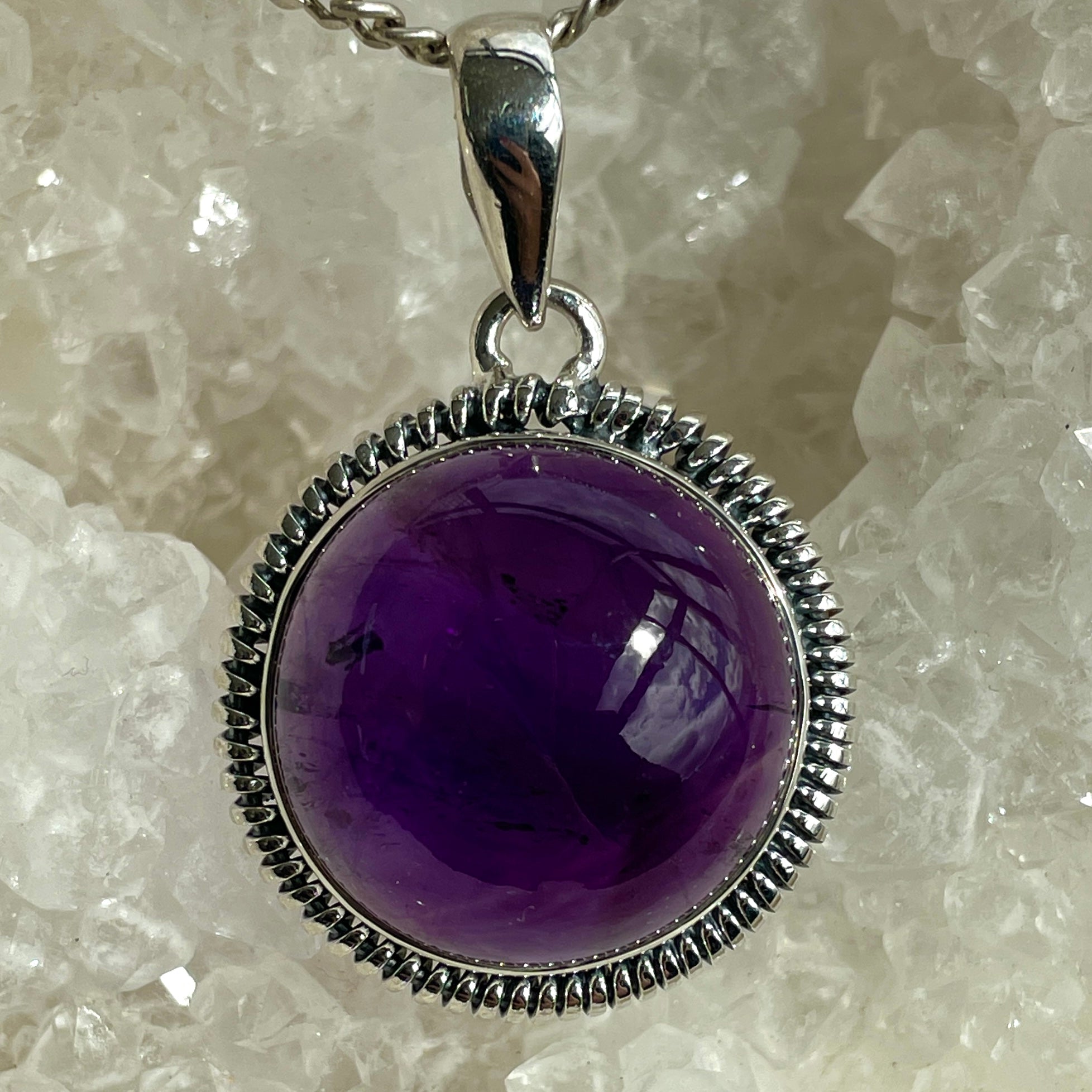 Amethyst Silver Pendant - SP103