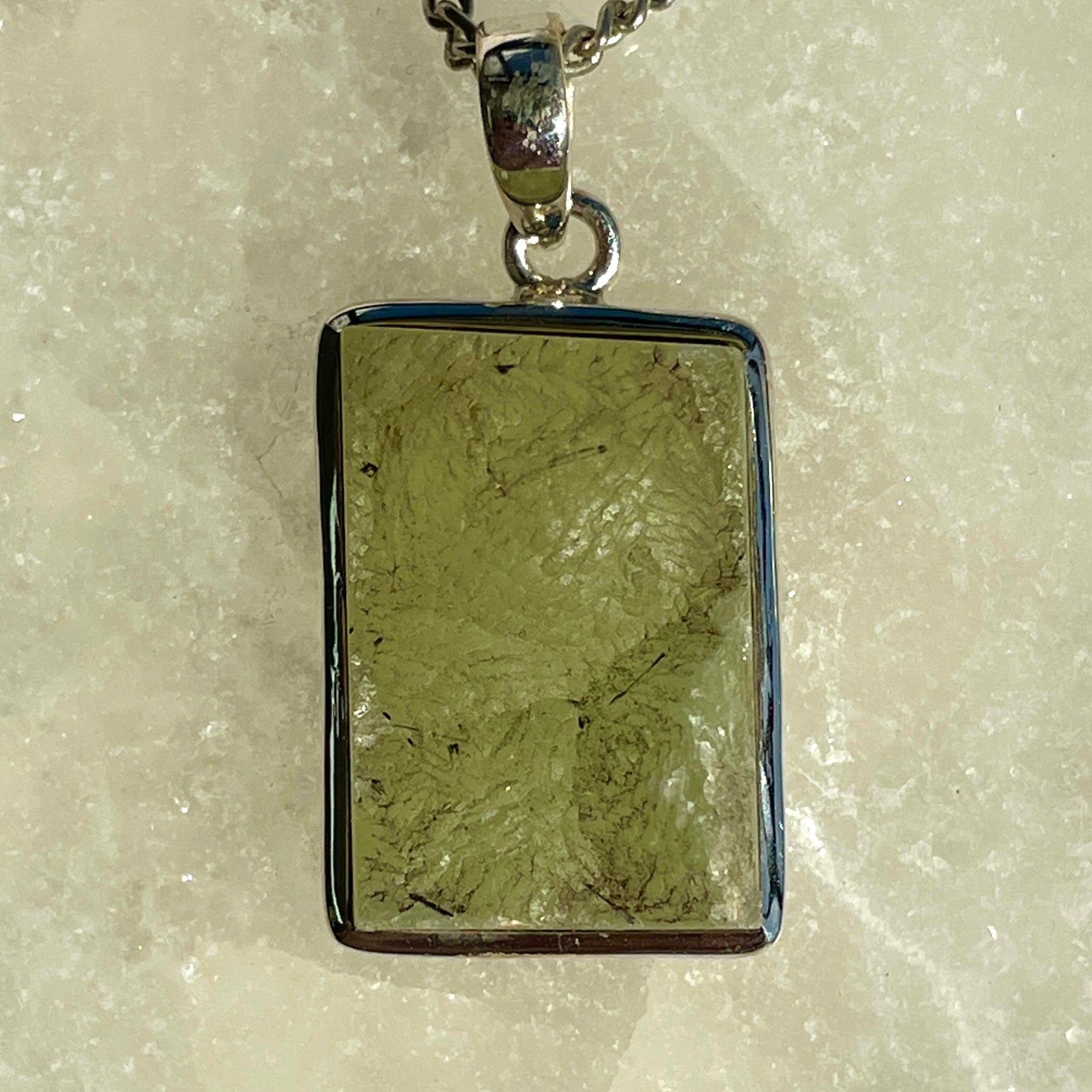 Prehnite Silver Pendant - SP108