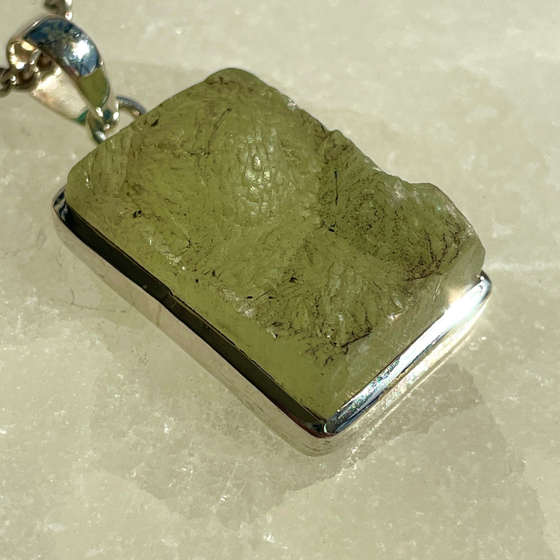 Prehnite Silver Pendant - SP108