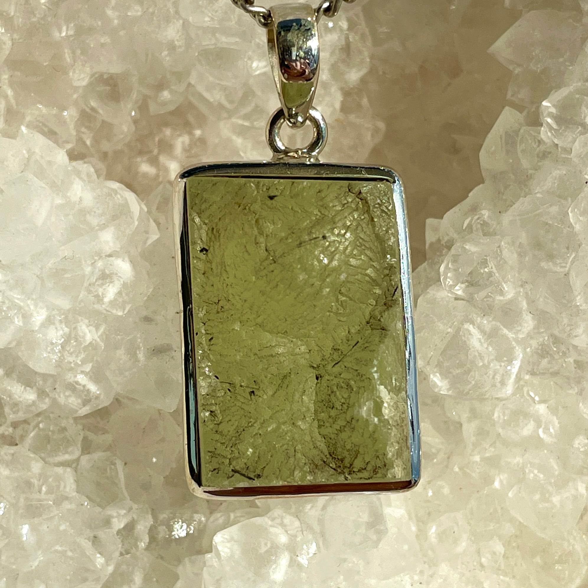 Prehnite Silver Pendant - SP108