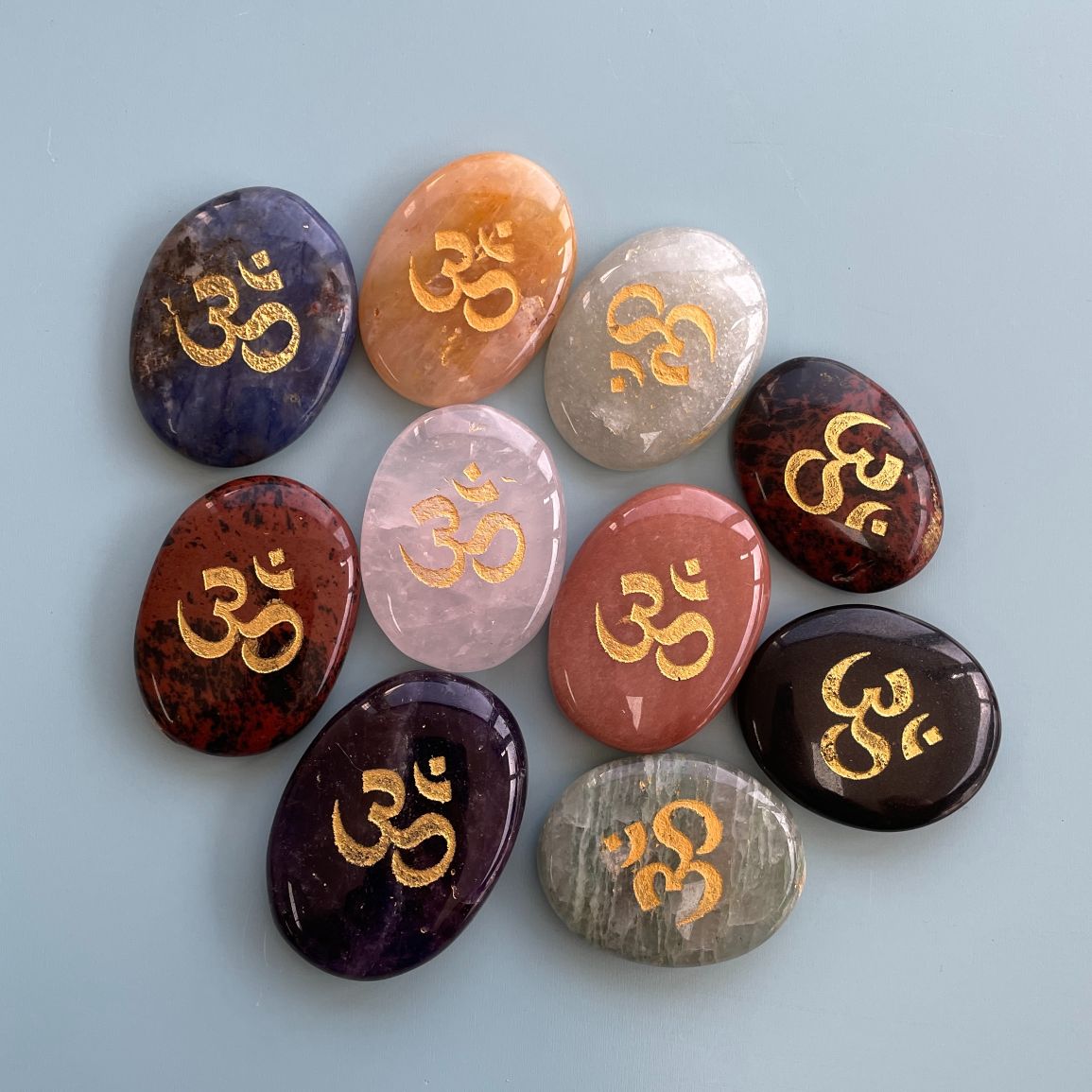 Word Palmstone - Om Symbol - 1pc