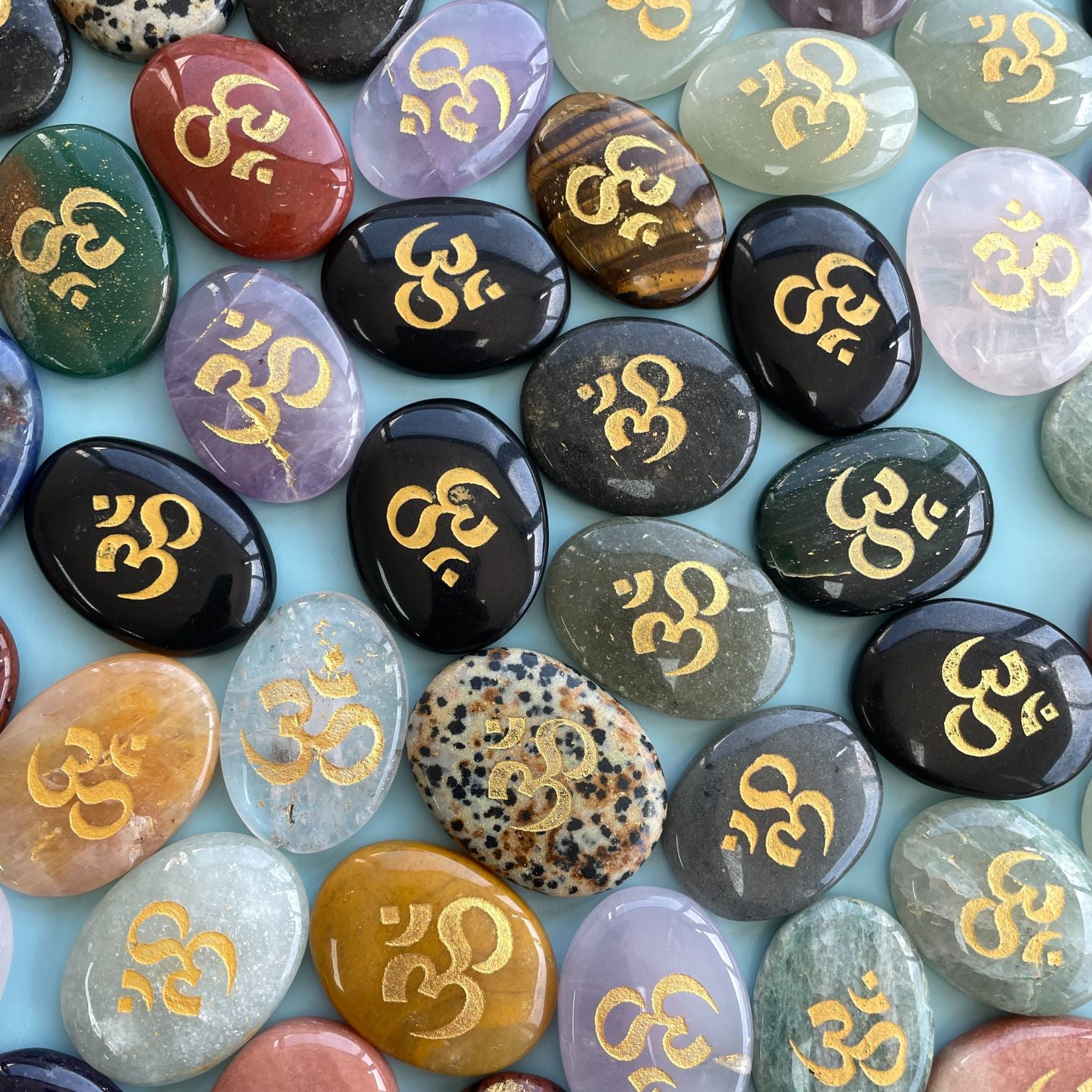 Word Palmstone - Om Symbol - 1pc