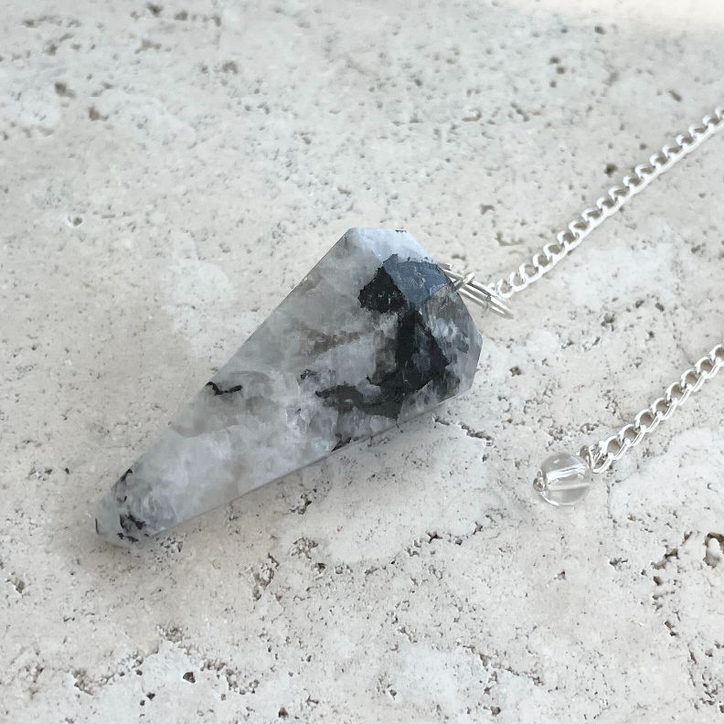Moonstone Faceted Pendulum