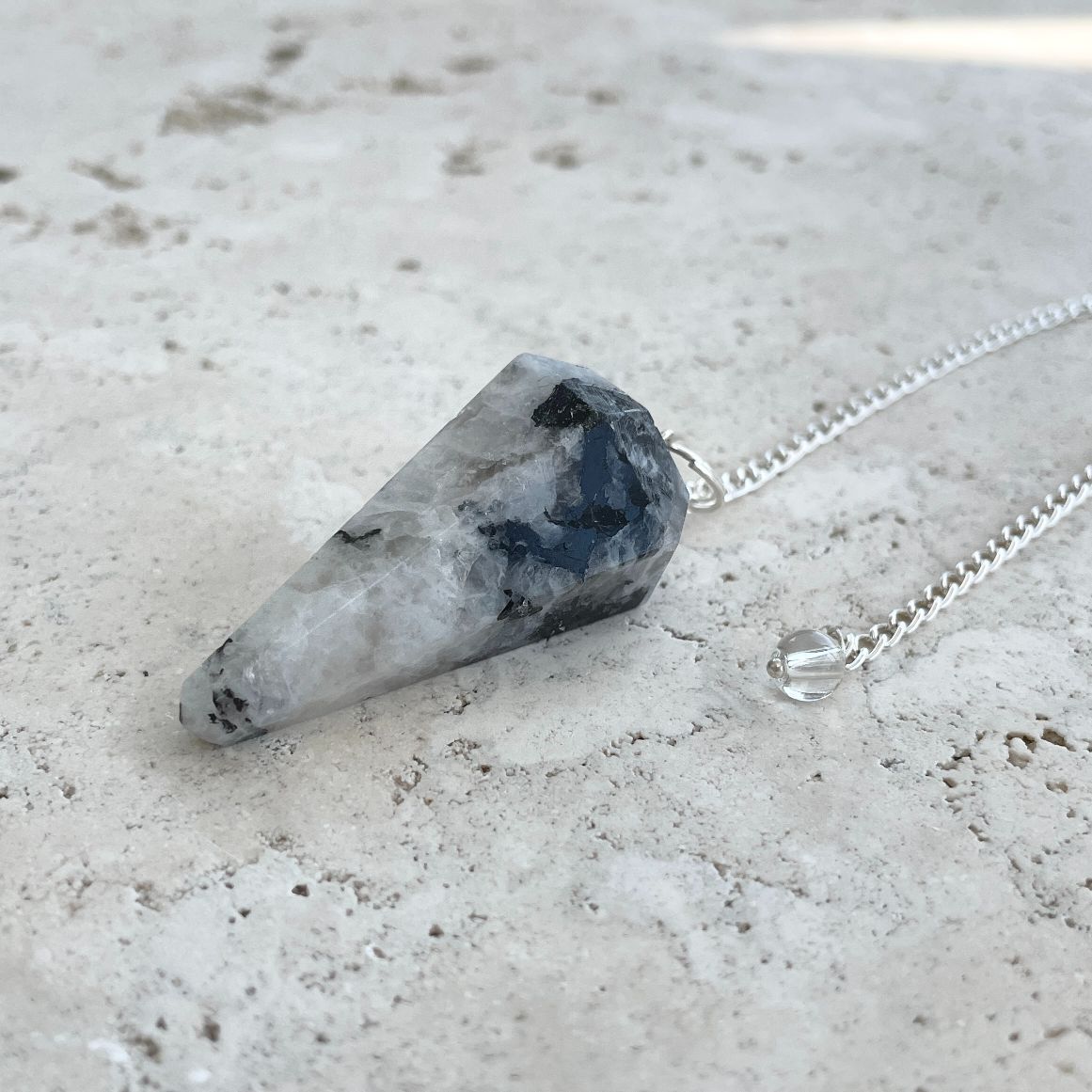 Moonstone Faceted Pendulum