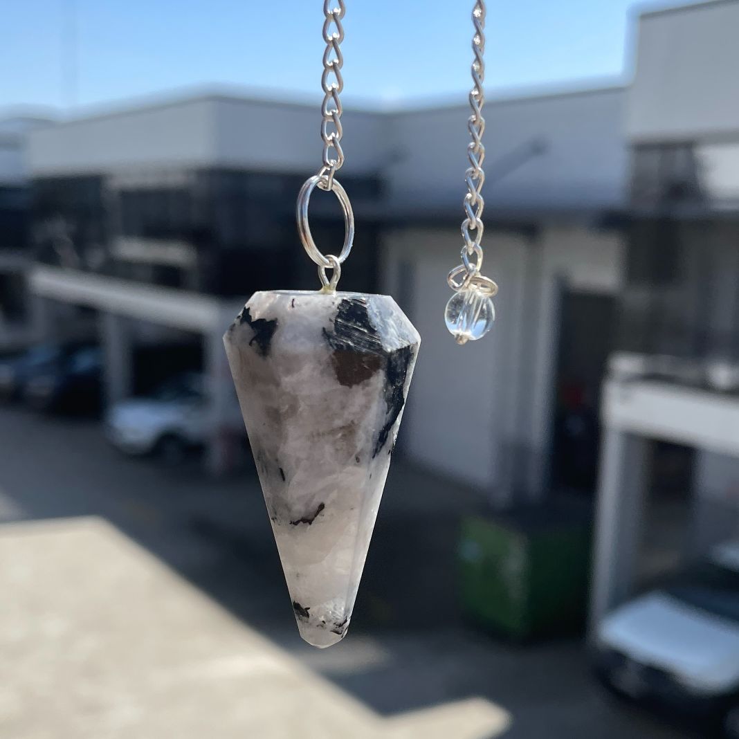 Moonstone Faceted Pendulum
