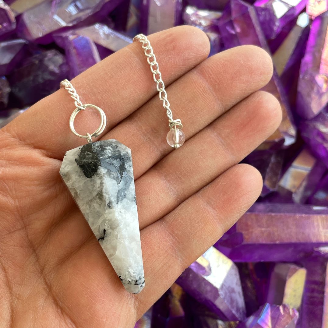 Moonstone Faceted Pendulum