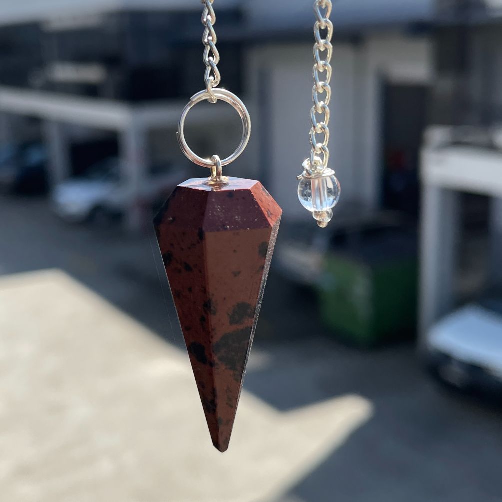 Mahogany Obsidian Faceted Pendulum