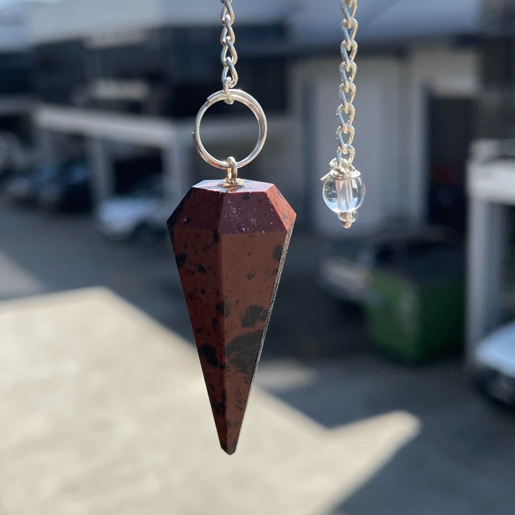 Mahogany Obsidian Faceted Pendulum