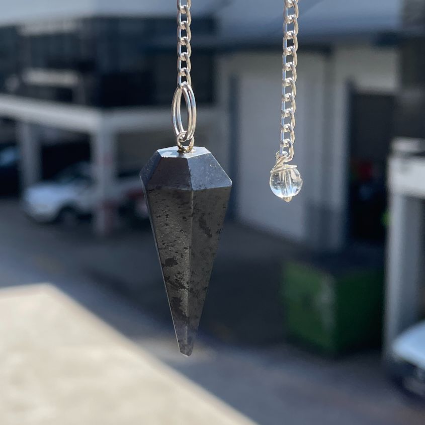 Hematite Faceted Pendulum