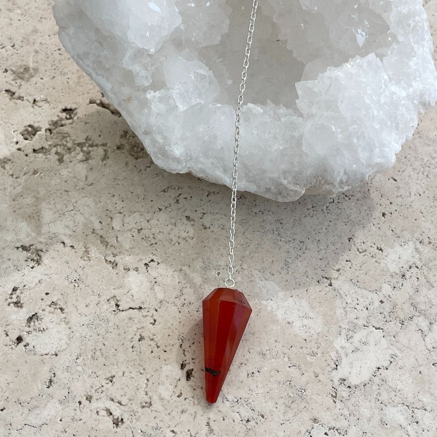 Carnelian - Faceted Pendulum