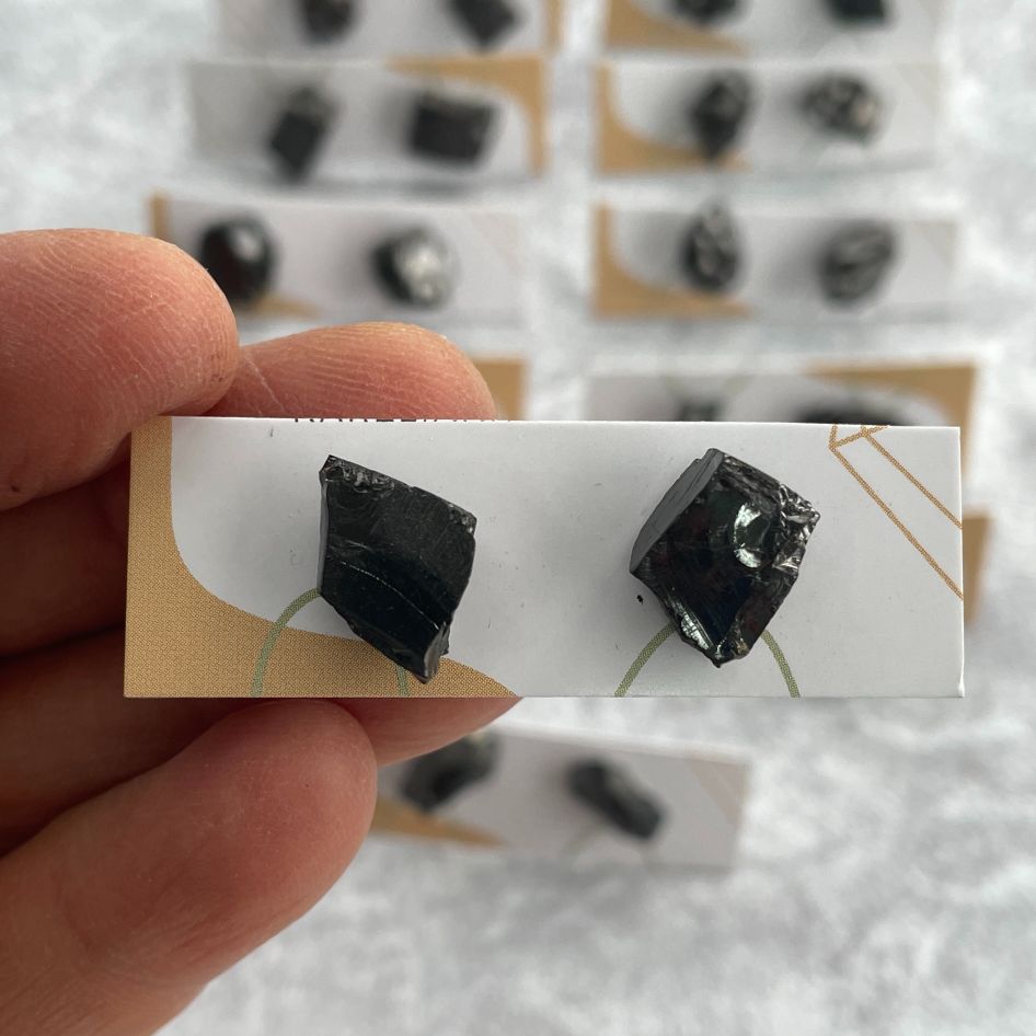 Shungite Elite Rough Stud Earrings