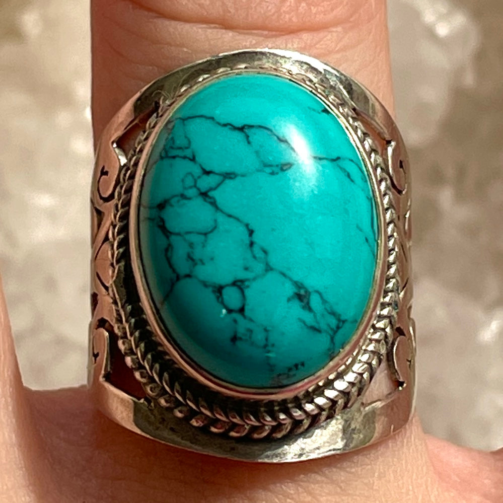 Turquenite Sterling Silver Ring - Sz6 TU4