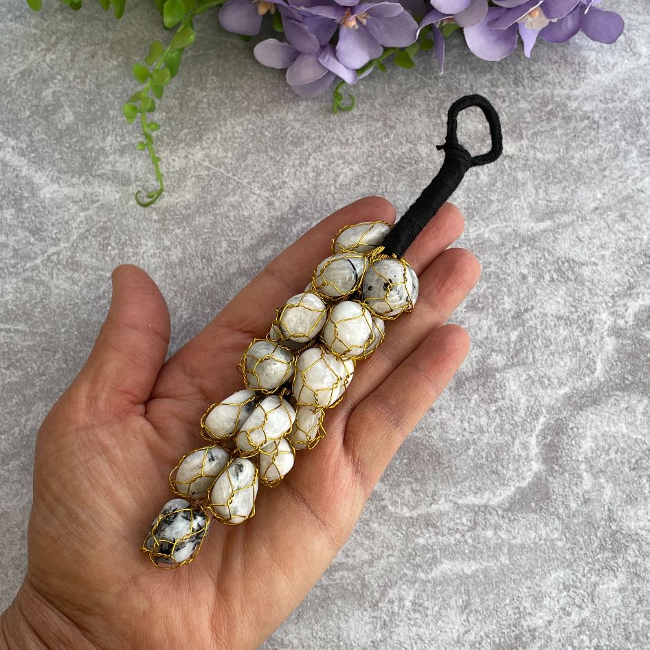 Mini Tumble Hanger - Rainbow Moonstone