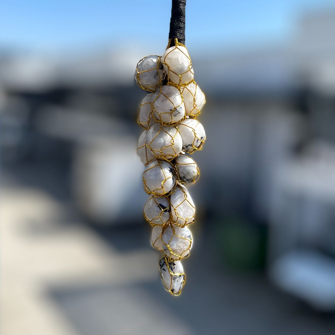 Mini Tumble Hanger - Rainbow Moonstone