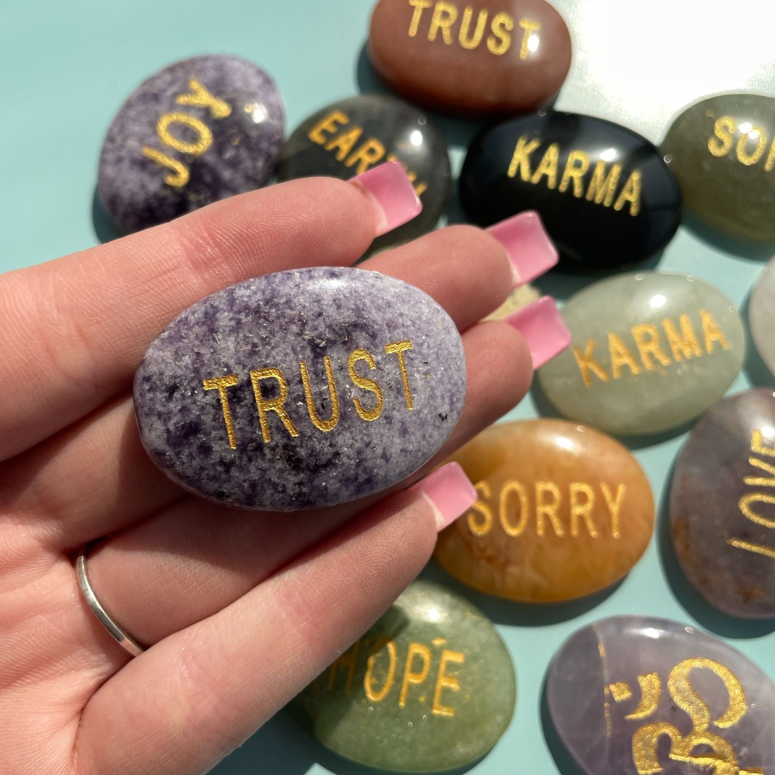 Word Palmstones - Assorted Mix - 5pc