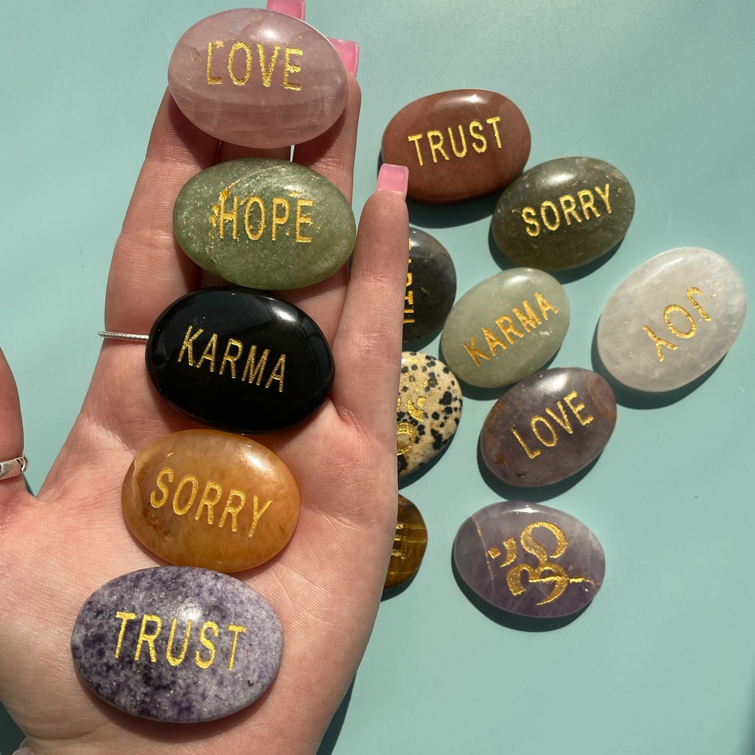 Word Palmstones - Assorted Mix - 5pc