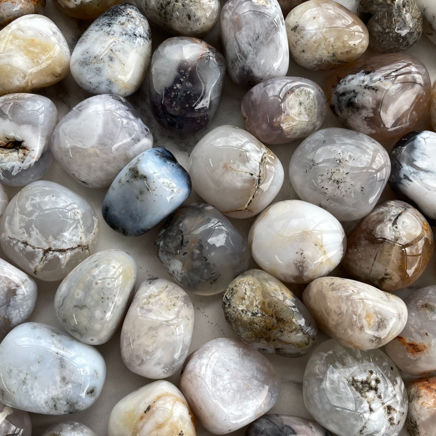 Dendritic Opal Tumbled - 1KG (50-60pc)