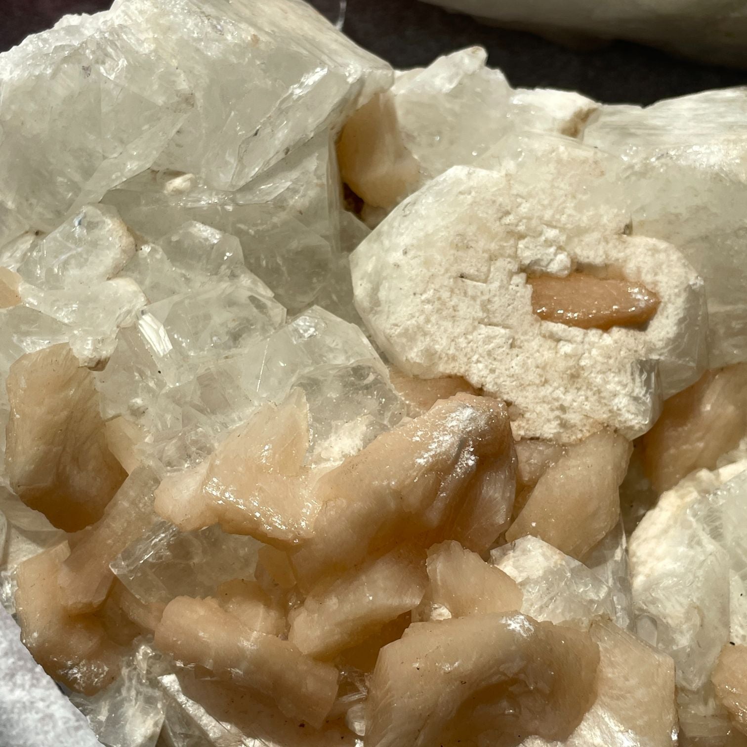 Apophyllite and Stilbite Cluster - 02