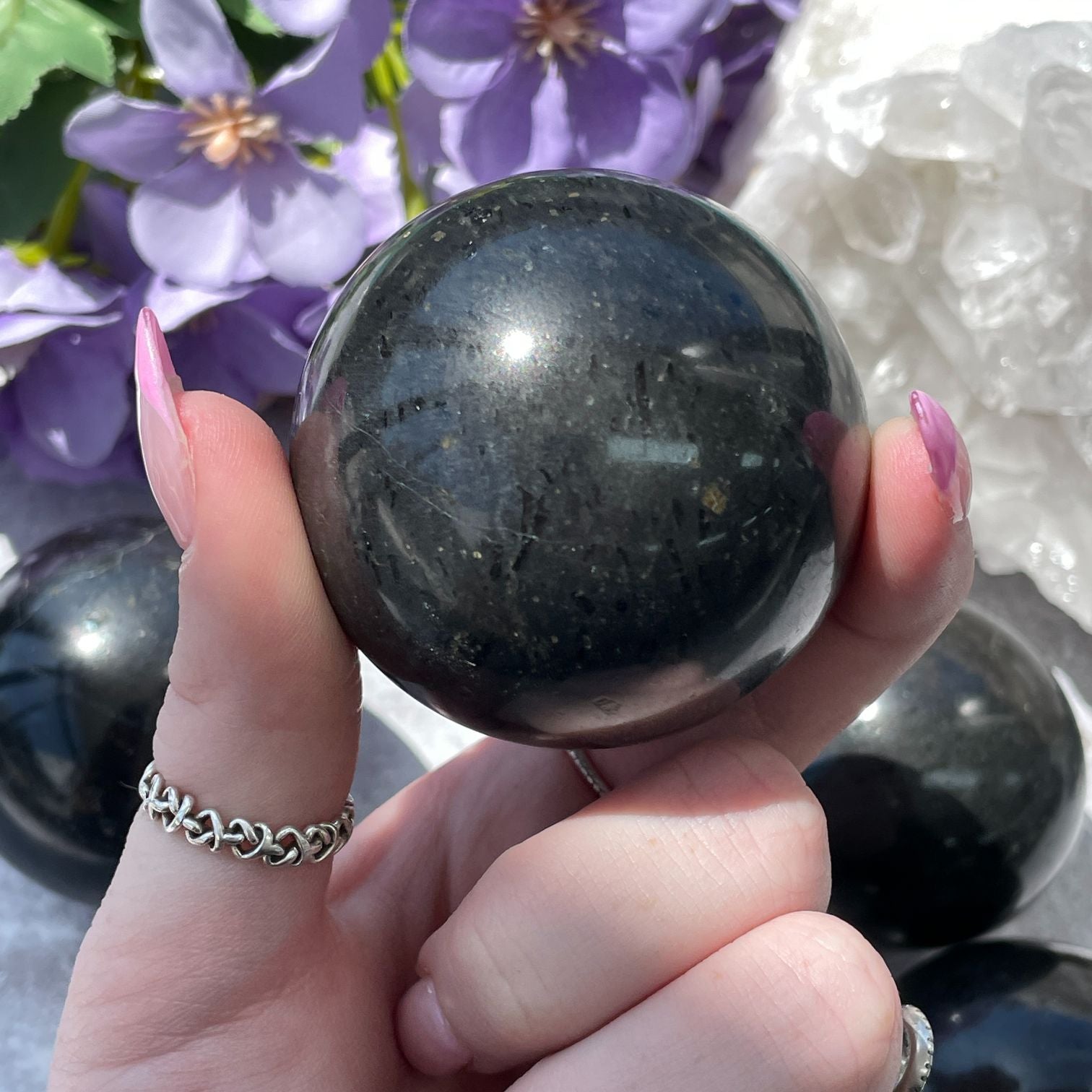 Black Tourmaline Sphere 5cm - 1pc
